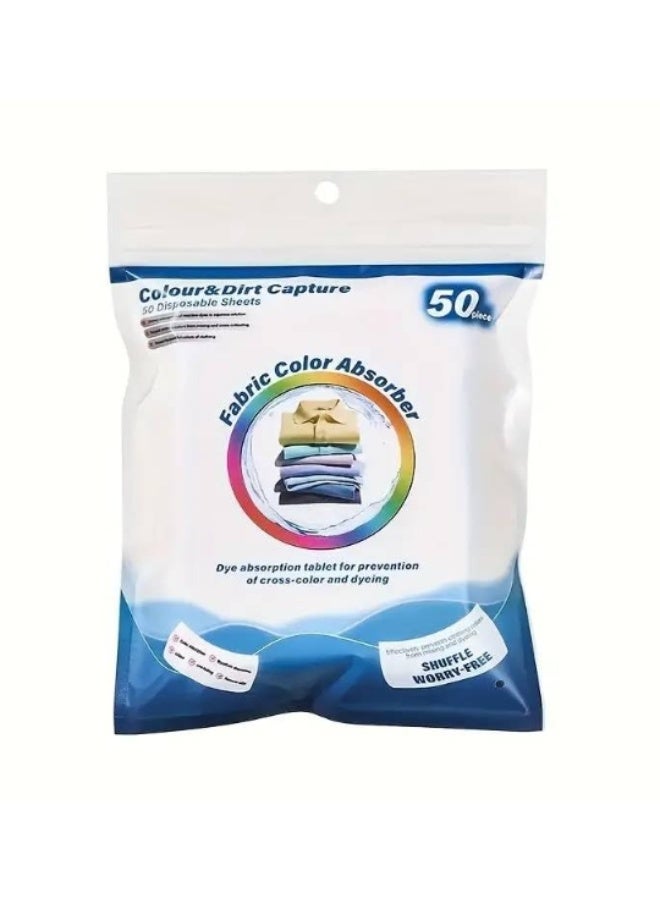 OASIS-TH 100 PCS 2 Packs Colors & Dirt Collector Colors Catchers for Laundry, Grabber Laundry Sheets Essential for Home Use Color Catcher Maintains Original colors of Clothing - Image 5